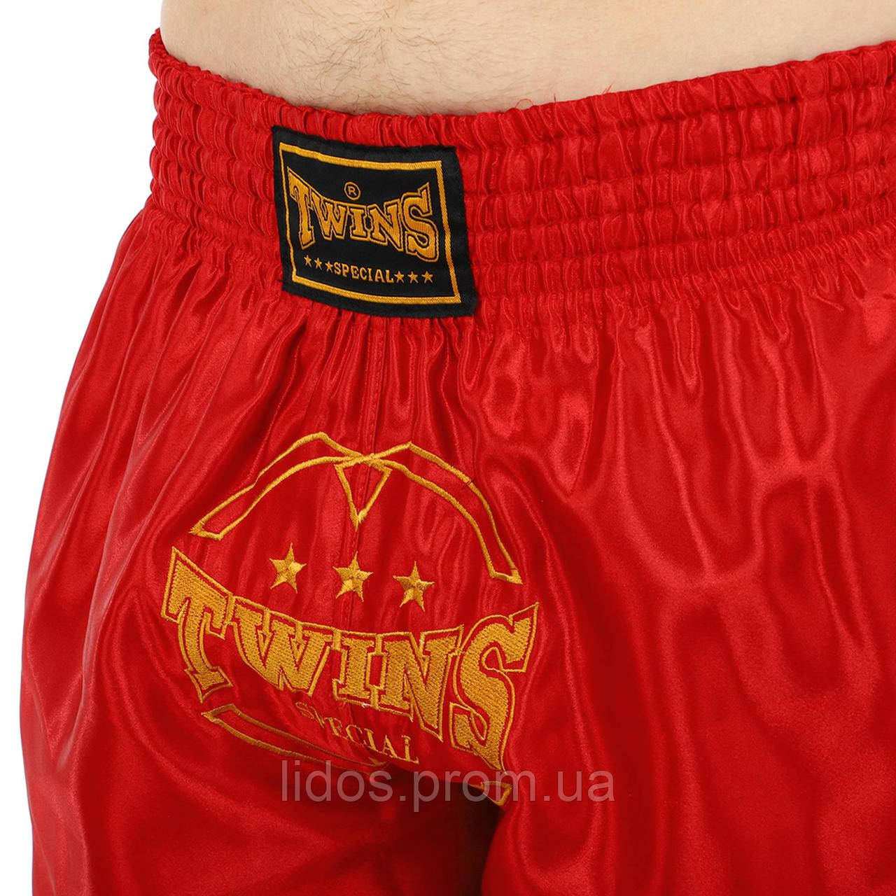 Шорты для тайского бокса и кикбоксинга TWN SPECIAL BO-9949 размер XL цвет красный ld - фото 5 - id-p2144407260