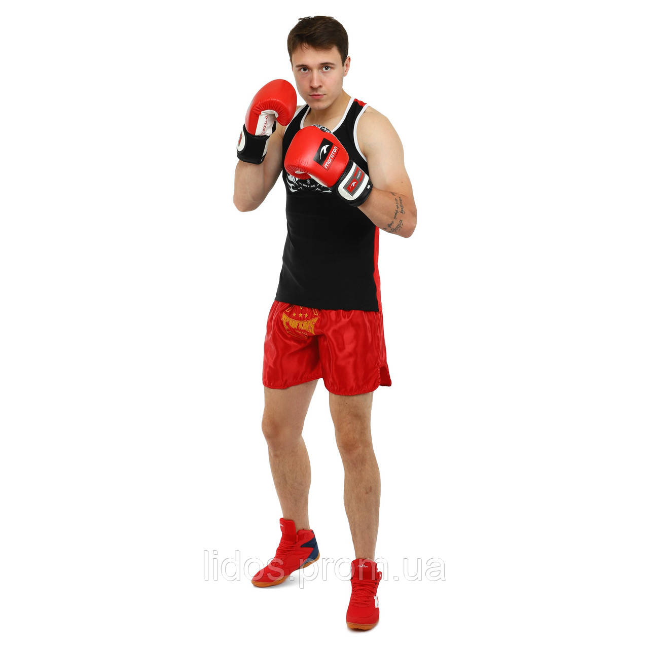 Шорты для тайского бокса и кикбоксинга TWN SPECIAL BO-9949 размер XL цвет красный ld - фото 8 - id-p2144407260