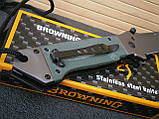 Ніж складаний Browning US Tanto G10 Liner-Lock Аssist оливковий 22 см, фото 6