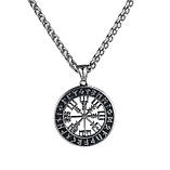 Срібний кулон "Рунічний компас, Вегвізир" 2, фото 2