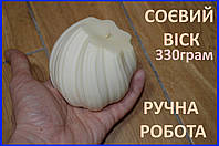 Декоративные свечи ручной работы волнистые белые 330г, Формовые Интерьерные свечи из соевого воска SP-11