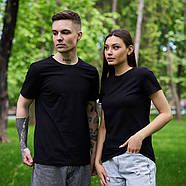 Футболка чоловіча стрейчева Premium, Україна, чорна, 010601, фото 2