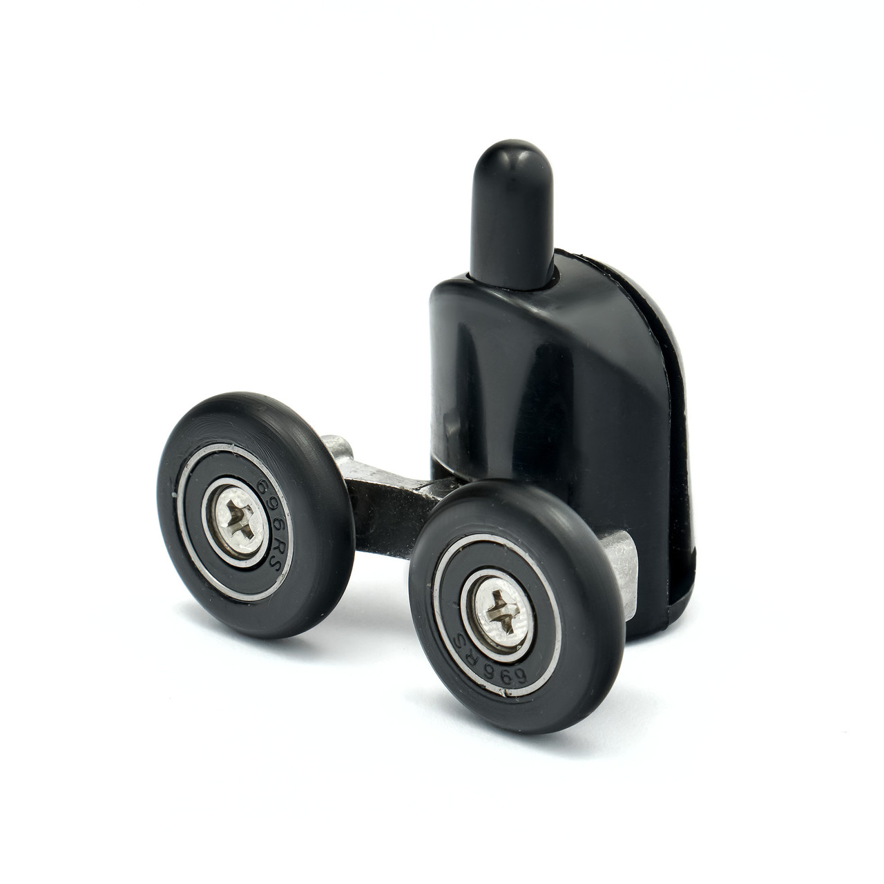 Ролики для душової кабіни, гідромасажного боксу C-43D подвійний з діаметрами колес 23 мм і 25 мм.