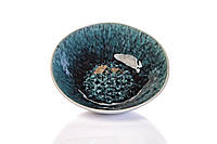 Тарелка глубокая керамическая голубая Салатник 17,5см Тотем