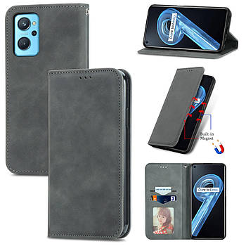 Чохол-книжка Skin Feel Leather Wallet для Oppo A96 / A76 / A36 / Realme 9i Grey