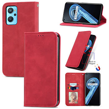 Чохол-книжка Skin Feel Leather Wallet для Oppo A96 / A76 / A36 / Realme 9i Red