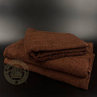 Махровое полотенце коричневое (50*90)