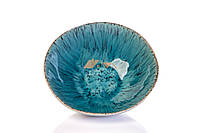 Тарелка 19,5см глубокая керамическая голубая Салатник "Скандия"