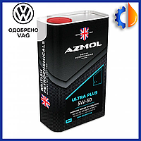 Энергосберегающее синтетическое моторное масло AZMOL Ultra Plus 5W-30 504.00/507.00 4л, хорошее масло Азмол