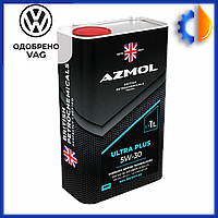 Энергосберегающее синтетическое моторное масло AZMOL Ultra Plus 5W-30 504.00/507.00 1л, хорошее масло Азмол 1