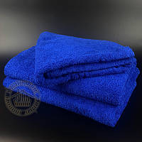 Махровое полотенце синее (70*140)