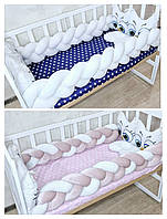 Набір в дитяче ліжечко 8 предметів "Сова", комплект постільної білизни