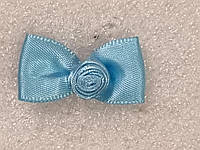 Бантик декоративный, пришивной. Цвет - голубой. Размер 15*28 мм, №034