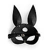 Шкіряна маска Зайчики Art of Sex — Bunny mask, колір Чорний, фото 4