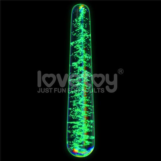 Фалоїмітатор скляний — Twilight Gleam Glow-in-the-dark Glass Dildo Slim Fantasy