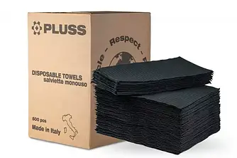 Нагрудники PLUSS тришарові 500 шт чорні