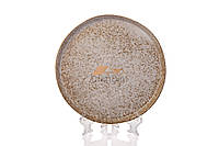 Тарелка мелкая  керамическая Нормандия  21 см  коричневая круглая \керамика большая тарелка обеденная