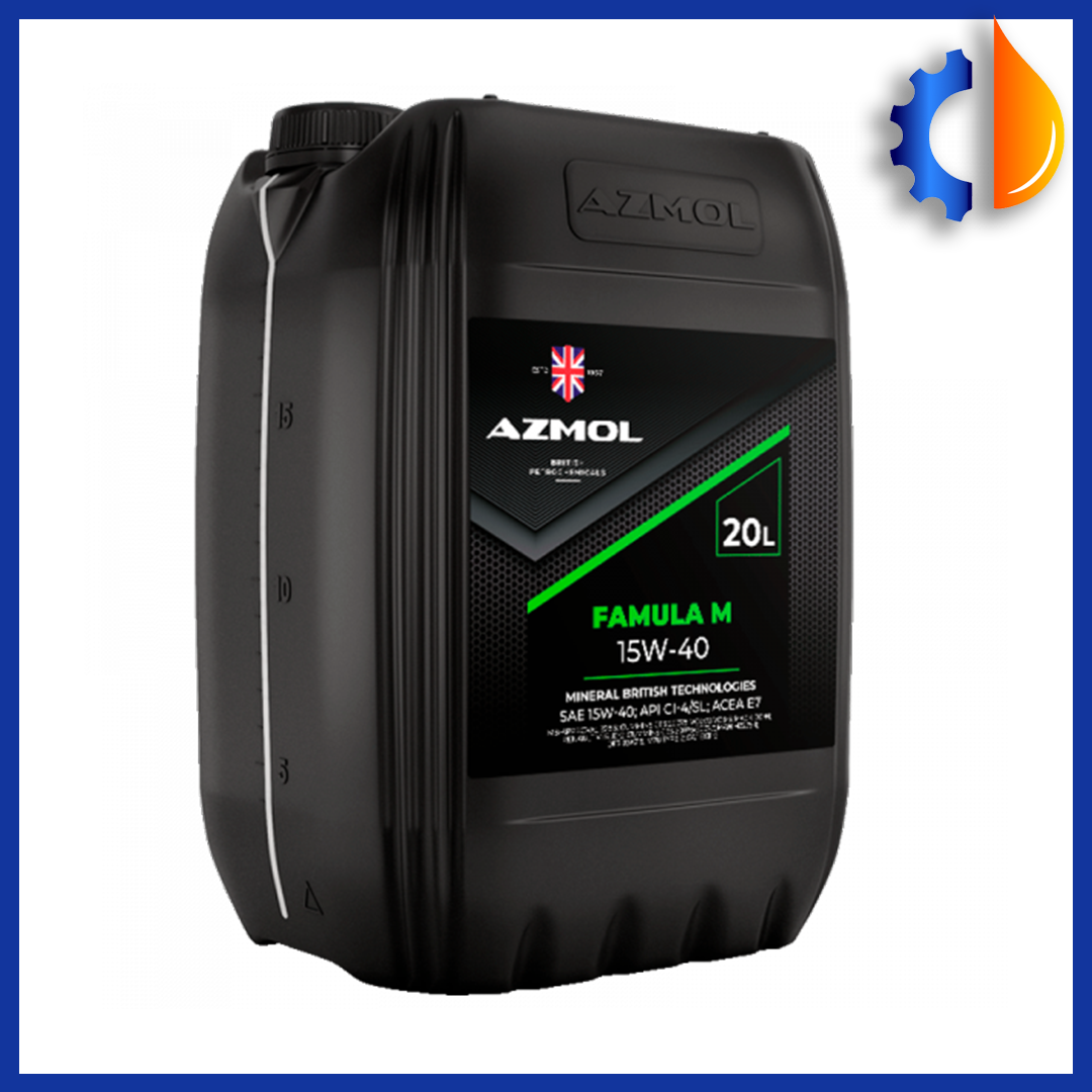 Мінеральна моторна олива AZMOL Super Plus 15W-40 20 л, універсальна всесезонна олива азмол для двигуна