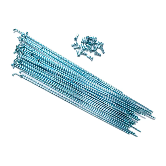 Спиця УСИЛЕНА 3 мм срібляста 293 мм + ніпель для велосипедів, фото 1