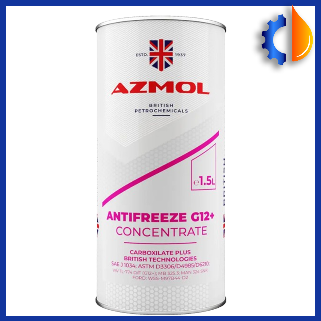 Червоний концентрат антифризу AZMOL Antifreeze G12+ 1,5 л для охолодження автомобіля, концентрат g12 азмол