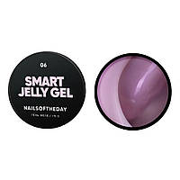 Nails Of The Day Smart Jelly Gel №06 - лилово-розовый строительный гель-желе, 15 мл