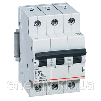 Автоматичний вимикач Legrand RX3 - 3P 63А, C