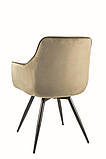 Стілець MANGO VELVET чорний каркас/оливковий BL.77, фото 3