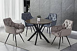 Стілець MANGO VELVET чорний каркас/сірий BL.14, фото 4