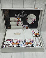 Подарочный набор полотенец с духами 30х50см+50х90см+70х140см La Maison (2000002809326)