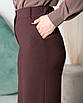 Жіночі брюки палаццо Анталія шоколад, стильні широкі штани із завищеною талією, фото 8