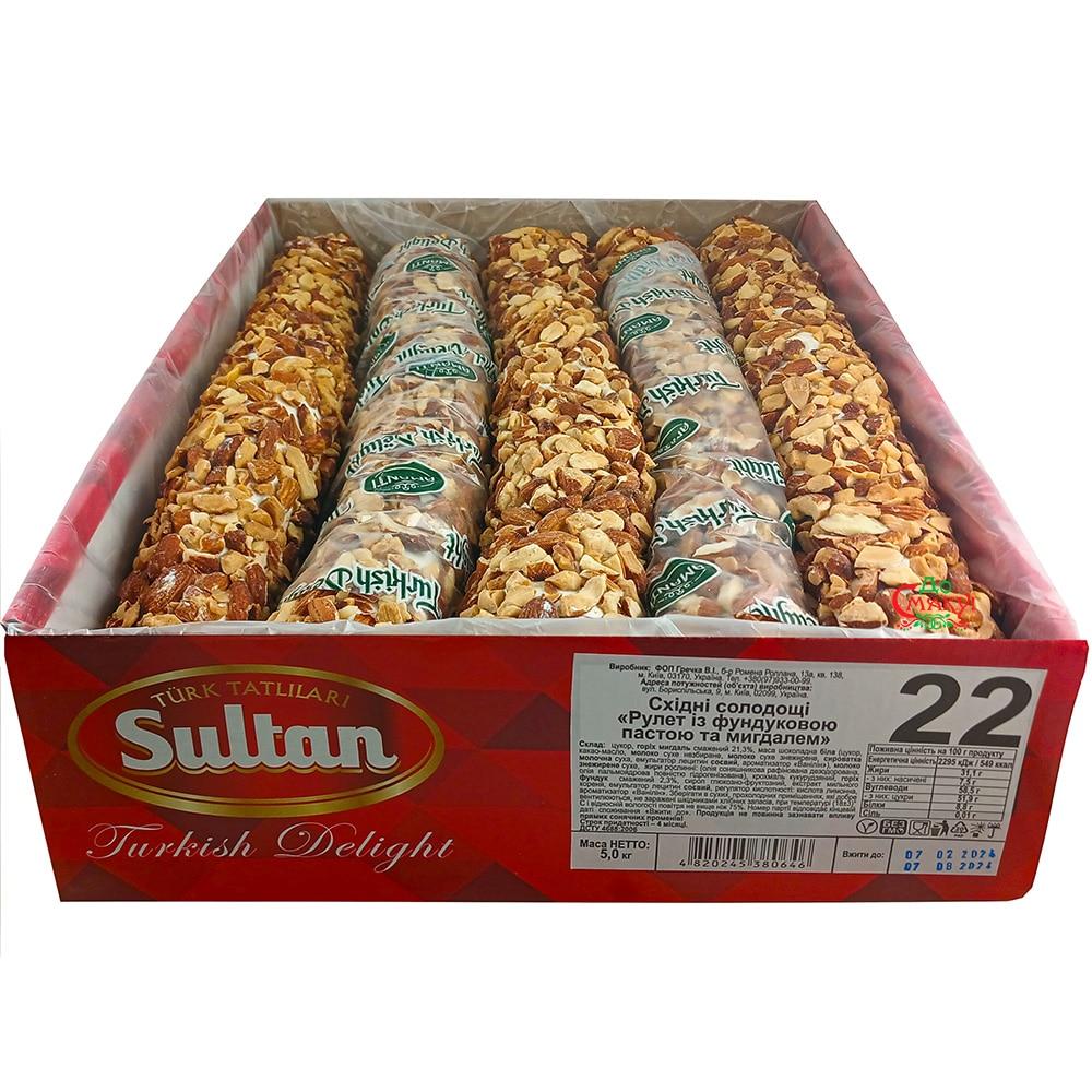 Рахат лукум рулет №22 з мигдалем Sultan 5кг