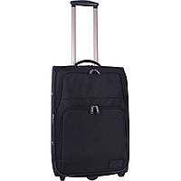 Средний чемодан на колесиках 51 л Bagland черный с боковой ручкой "Леон" (003766624)