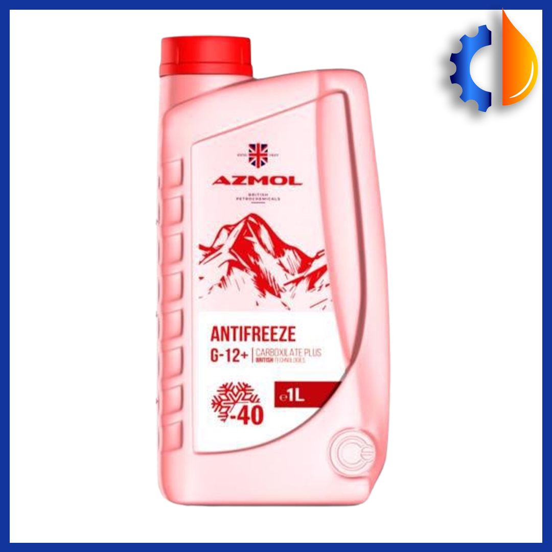 Рідина охолоджуюча Antifreeze G-12 Plus Azmol для автомобіля 1 л, якісний червоний антифриз для авто
