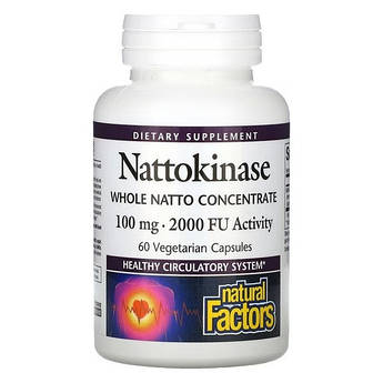 Наттокіназа, Natural Factors Nattokinase 100 mg 60 капсул