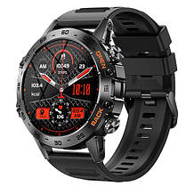 UWatch Розумний смарт годинник Smart Delta K52 Black Rubber, 2 ремешка, фото 2