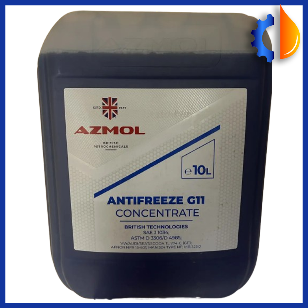 Автомобільний синій концентрат AZMOL ANTIFREEZE G11 10 л, концентрат охолоджувальної рідини для авто Азмол