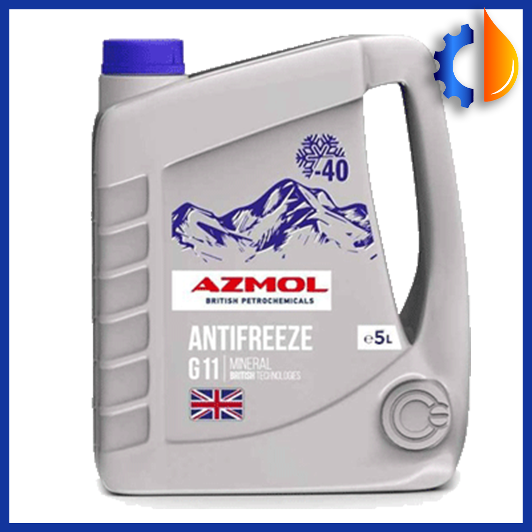 Охолоджувальна рідина для автомобіля Antifreeze G-11 AZMOL 5 літр, синій антифриз для системи охолодження Азмол