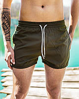 Шорты мужские летние цвет хаки молодёжные пляжные однотонные шорты для мужчин парней модные стильные лёгкие