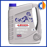 Охлаждающая жидкость для автомобиля Antifreeze G-11 AZMOL 5 литр, синий антифриз для системы охлаждения Азмол