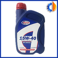 Универсальное всесезонное минеральное моторное масло Agrinol 15W-40 CG-4/SJ 1л, дизельное масло 15w40 1