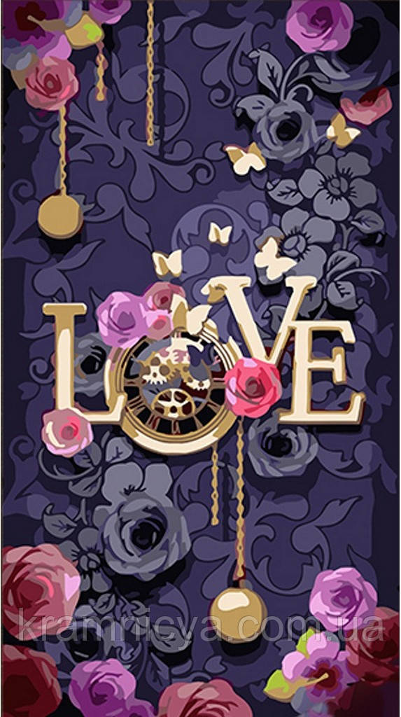 Картина за номерами Love flowers, 50х25 Strateg (WW240)