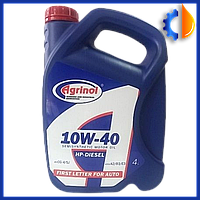 Полусинтетическое моторное масло Agrinol 10W-40 CG-4/SJ 4л, универсальное масло Агринол для автомобилей 4