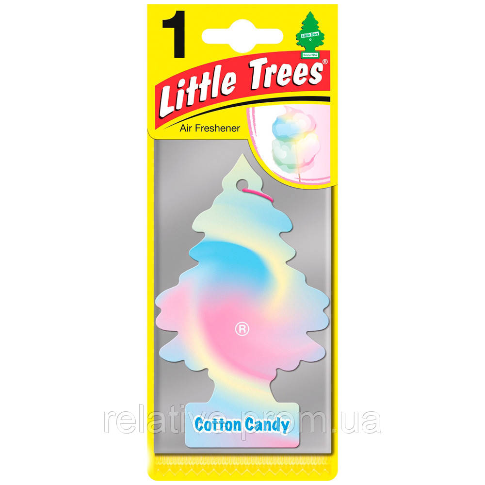 Освіжувач сухий лист - "Little Trees" - Cotton Candy (Солодка вата) WB арт.79000