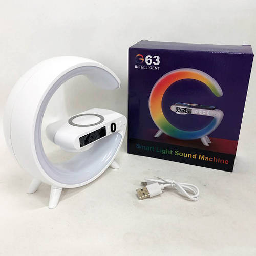 Ночник с часами и безпроводной зарядкой G63 | Настольная лампа с ...