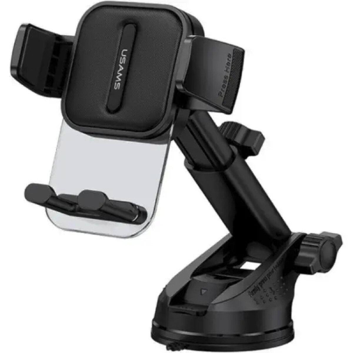 Автотримач для телефона Usams US-ZJ072 Car Center Console Retractable Transparent Holder