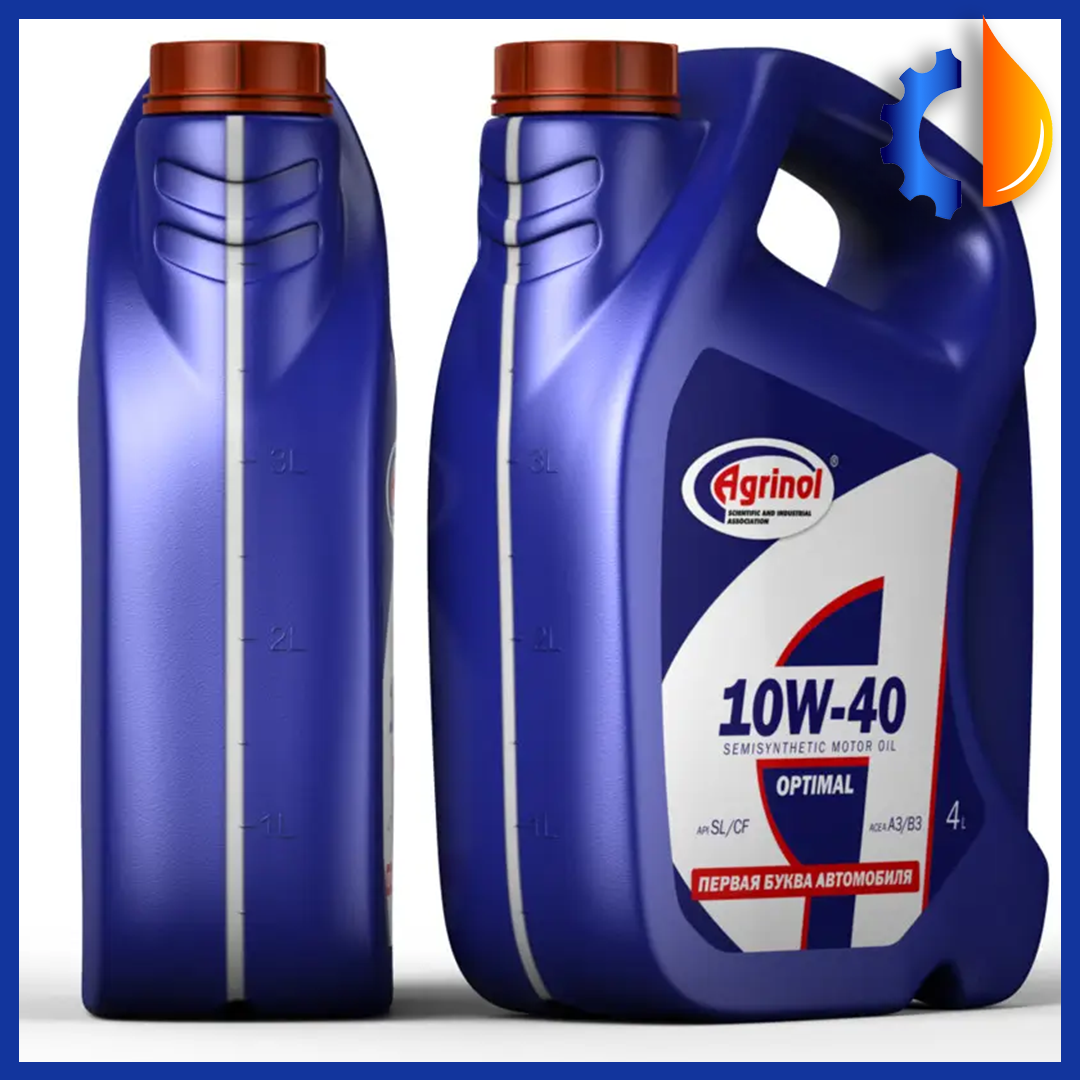 Полусинтетическое моторное масло Agrinol 10W-40 SL/CF 4л, всесезонное дизельное масло Агринол полусинтетика - фото 1 - id-p2128794893