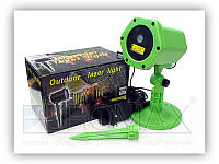 Проектор лазерный пластиковый зеленый PIC-04-12 Праздничное освещение Уличный проектор