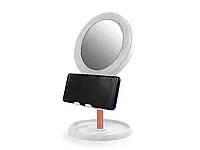 Зеркальце с подсветкой для макияжа косметическое Bailong BL-JG-003 48шт 9873 Настольное led зеркало