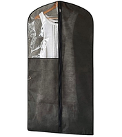 Чехол флизелиновый для одежды с прозрачной вставкой 60*100 см (серый)