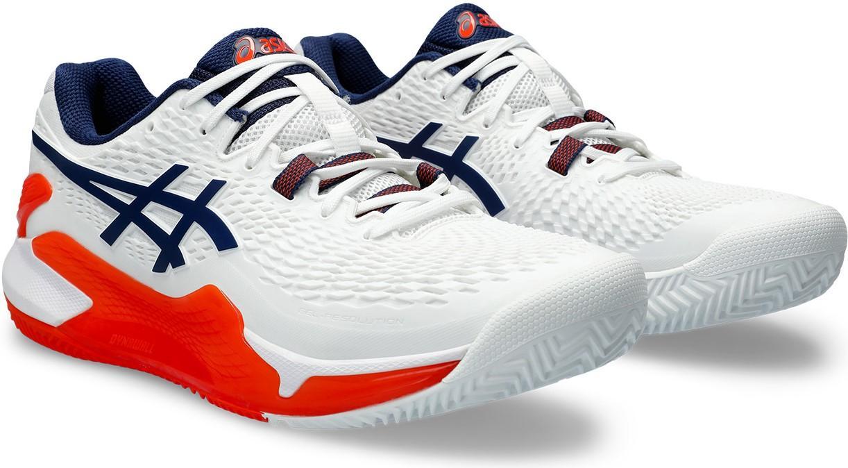 Чоловічі тенісні кросівки Asics Gel-resolution 9 clay Білий 40 (1041A375-102 40)